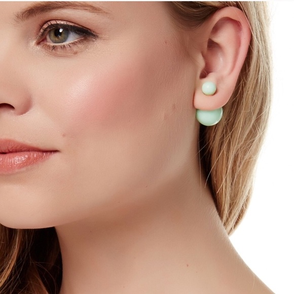 T&J Designs Jewelry - T&J Designs Mint Studded Pearl Earrings